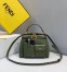 Fendi Peekaboo Mini Pocket Bag In Green Calfskin