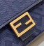 Fendi Medium Baguette Bag In Blue FF Canvas