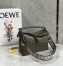 Loewe Puzzle Edge Small Bag In Khaki Green Satin Calfskin