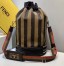 Fendi Mon Tresor Drawstring Bag In Pequin Striped Fabric