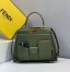 Fendi Peekaboo Pocket Medium Bag In Green Calfskin