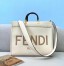 Fendi Sunshine Medium Shopper Bag In White Calfskin