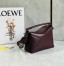 Loewe Puzzle Small Bag In Burgundy Satin Calfskin