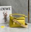 Loewe Puzzle Edge Small Bag In Yellow Satin Calfskin