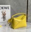 Loewe Puzzle Edge Small Bag In Yellow Satin Calfskin