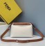 Fendi By The Way Medium Bag In Canvas With Tan Leather