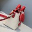 Fendi By The Way Medium Bag In Canvas With Red Leather