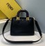 Fendi FF Tote Small Bag In Black Calfskin