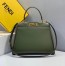 Fendi Peekaboo Pocket Medium Bag In Green Calfskin