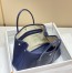 Hermes Garden Party 30 Bag In Blue Saphir Taurillon Leather 