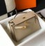 Hermes Kelly Pochette Bag In Gris Tourterelle Epsom Leather