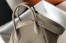 Hermes Gris Tourterelle Clemence Lindy 30cm Bag with GHW