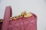 Dior Micro Caro Bag In Pink Cannage Calfskin