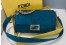 Fendi Medium Baguette Bag In Blue Suede Leather