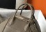 Hermes Taupe Grey Clemence Lindy 30cm Bag with GHW