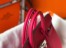 Hermes Birkin 25cm Bag In Rose Red Clemence Leather