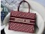 Dior Small Book Tote Bag In Bordeaux Oblique Embroidered Velvet