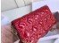 Dior Lady Dior Clutch With Chain In Red Patent Calfskin