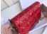 Dior Lady Dior Clutch With Chain In Red Patent Calfskin