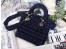 Dior Medium Lady D-Lite Bag In Blue Embroidered Velvet