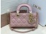 Dior Lady D-Joy Small Bag In Peony Pink Cannage Lambskin