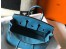 Hermes Birkin 25cm Bag In Blue Jean Clemence Leather