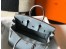 Hermes Birkin 25cm Bag In Blue Lin Clemence Leather