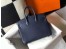 Hermes Birkin 25cm Bag In Navy Blue Clemence Leather