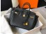 Hermes Birkin 25cm Bag In Black Clemence Leather