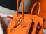 Hermes Birkin 25cm Bag In Orange Clemence Leather