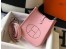 Hermes Evelyne III TPM Mini Bag In Pink Clemence Leather