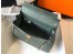 Hermes Kelly 25cm Retourne Bag In Vert Amande Clemence Leather