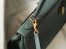 Hermes Kelly 28cm Retourne Bag In Vert Amande Clemence Leather