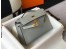 Hermes Kelly Pochette Bag In Blue Glacier Epsom Leather