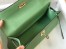 Hermes Kelly Pochette Bag In Vert Criquet Epsom Leather