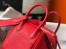 Hermes Lindy Mini Bag In Red Clemence Calfskin