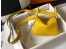 Hermes Lindy Mini Bag In Yellow Clemence Calfskin