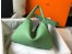 Hermes Vert Criquet Clemence Lindy 30cm Bag with GHW