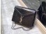 Saint Laurent Cassandra Clasp Bag In Black Croc-Embossed Leather