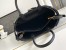Prada Buckle Large Handbag with Belt in Black Calfskin 