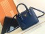 Prada Mini Galleria Bag in Blue Saffiano Leather