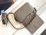 Prada Flap Shoulder Bag in Grey Grained Leather