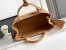 Prada Jardiniere Large Tote Bag in Brown Cotton Canvas