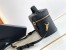 Prada Mini Vanity Bag in Black Grained Leather