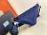 Prada Triangle Shoulder Bag In Blue Saffiano Calfskin