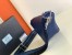 Prada Triangle Shoulder Bag In Blue Saffiano Calfskin