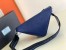 Prada Triangle Shoulder Bag In Blue Saffiano Calfskin