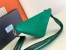Prada Triangle Shoulder Bag In Green Saffiano Calfskin