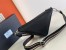 Prada Triangle Shoulder Bag In Black Saffiano Calfskin