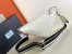 Prada Triangle Shoulder Bag In White Saffiano Calfskin